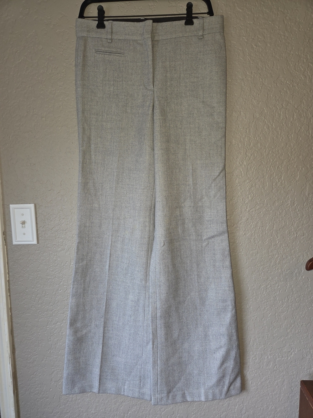 BCBGMaxAzria Light Gray Wide-Leg Trousers